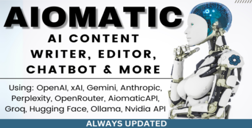 Aiomatic – Automatic AI Content Writer & Editor, GPT-3 & GPT-4, ChatGPT ChatBot & AI Toolkit