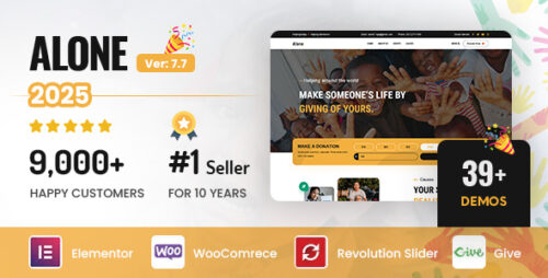 Alone – Charity Multipurpose Non-profit WordPress Theme | GPLHaven