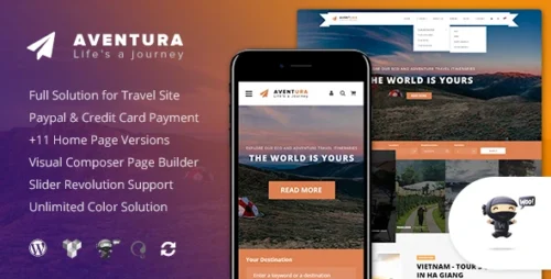 Aventura – Travel & Tour Booking WordPress Theme | GPLHaven
