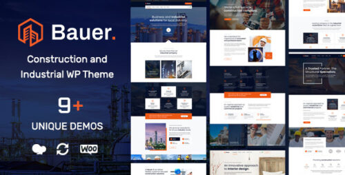 Bauer – Construction & Industrial WordPress Theme | GPLHaven